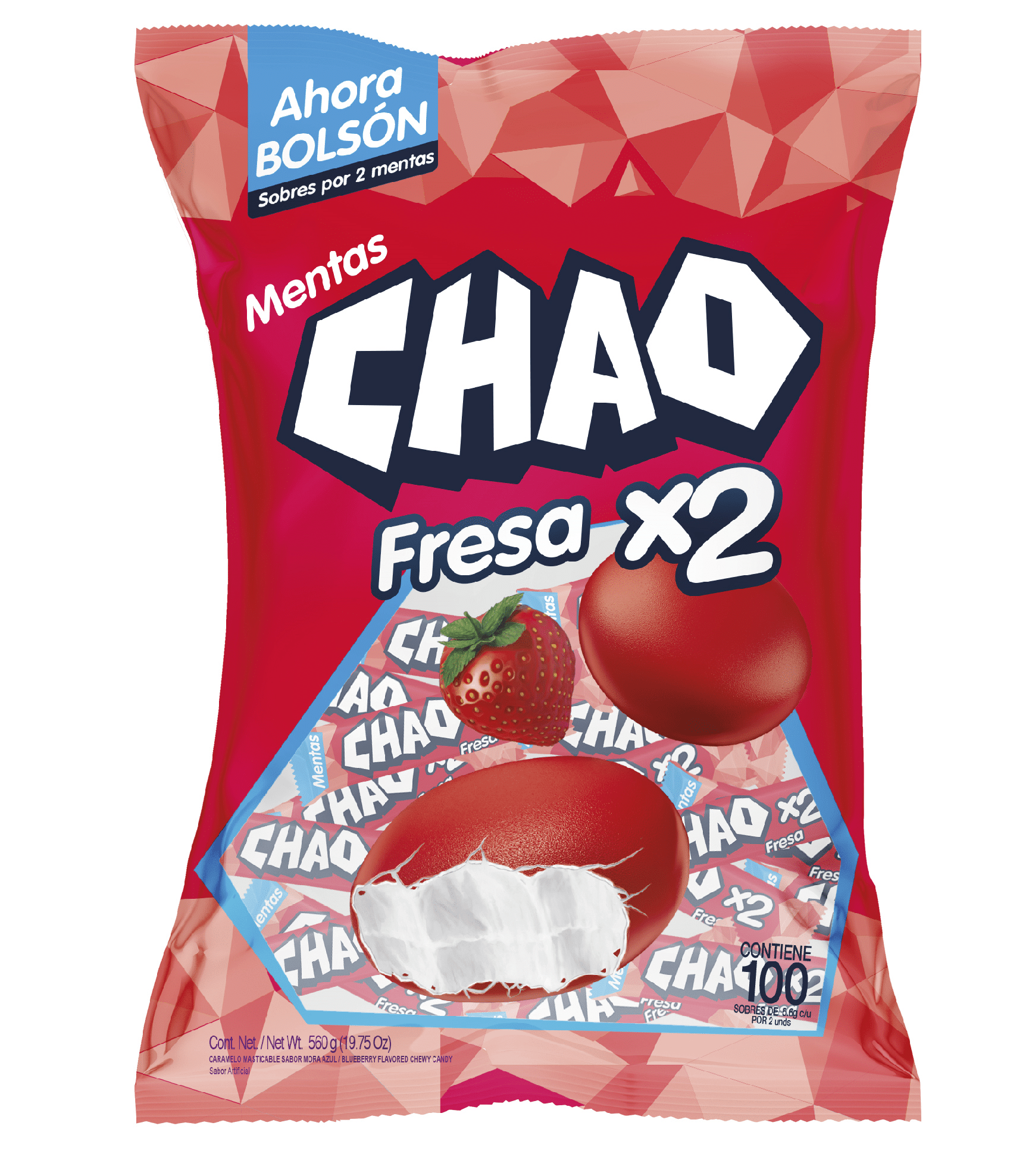 Mentas Chao Fresa X2 Bolsa x 100 Unds
