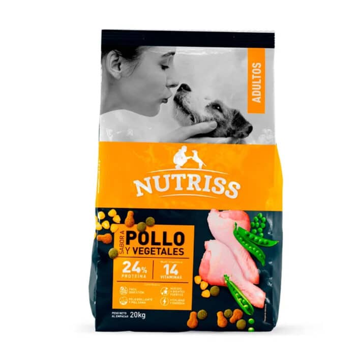 Alimentos para Perros Nutriss Adulto Pollo y Vegetales Bulto x 20 kg