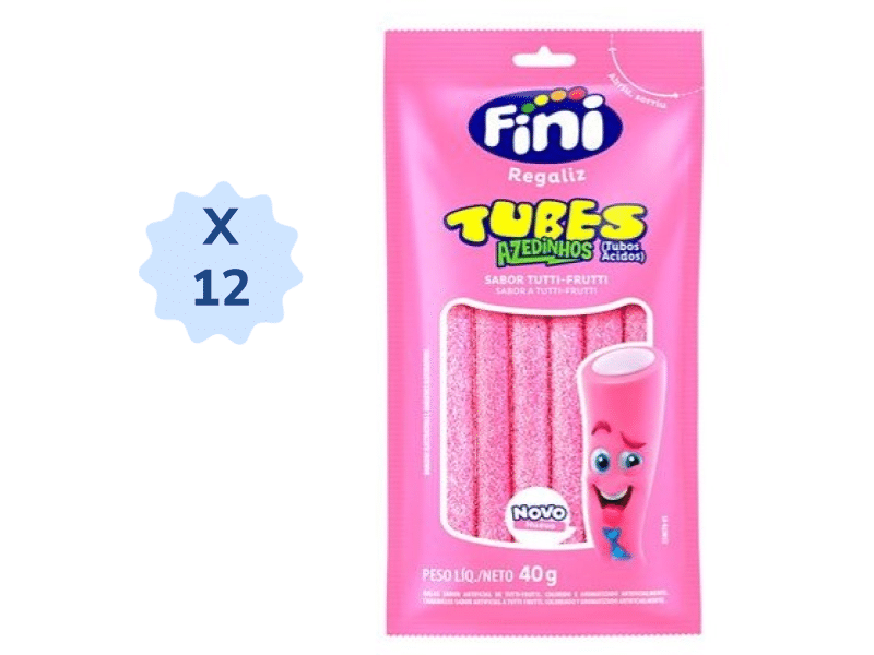 Gomas Fini Tubos Tutti Frutti Bolsa x 40 gr x 10 Unds