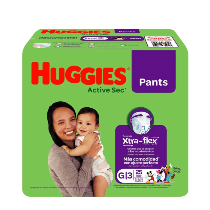 Pañales Huggies Active Sec Pants Etapa 3/G x 25 Unds