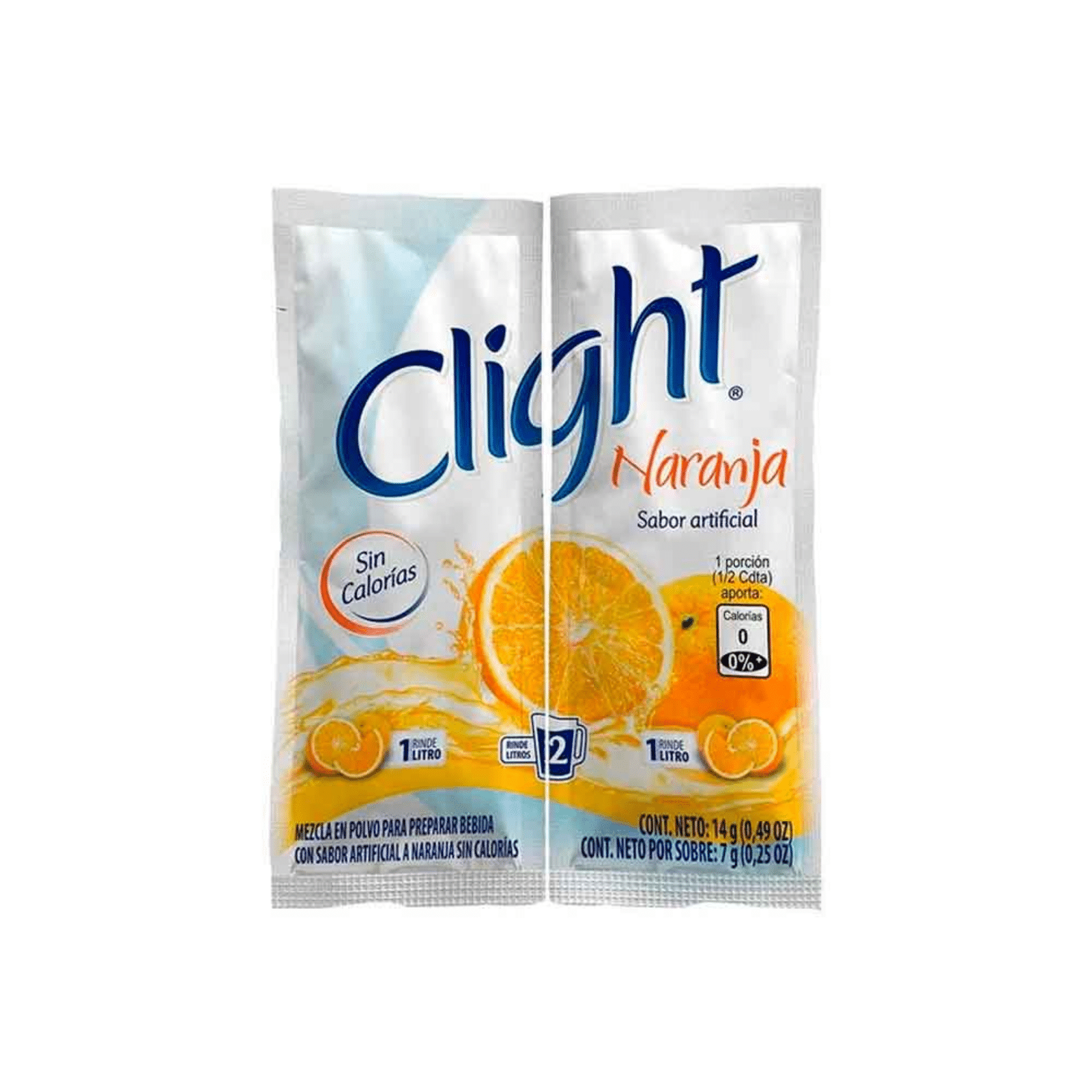 Refresco en Polvo Clight Naranja Duo Sobre x 14 gr
