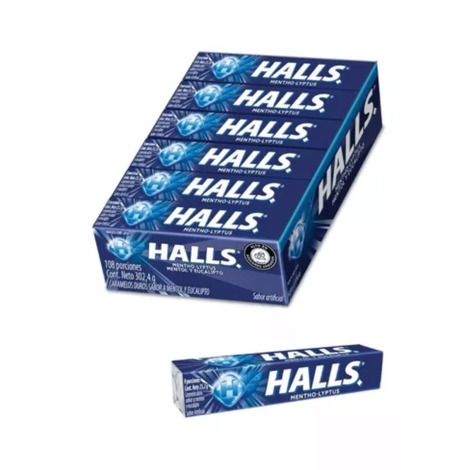 Caramelos Duros Halls Tubo Menta x 12 Unds