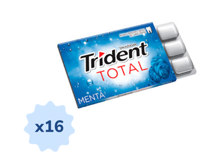 Chicle Trident White Menta x 16 Unds