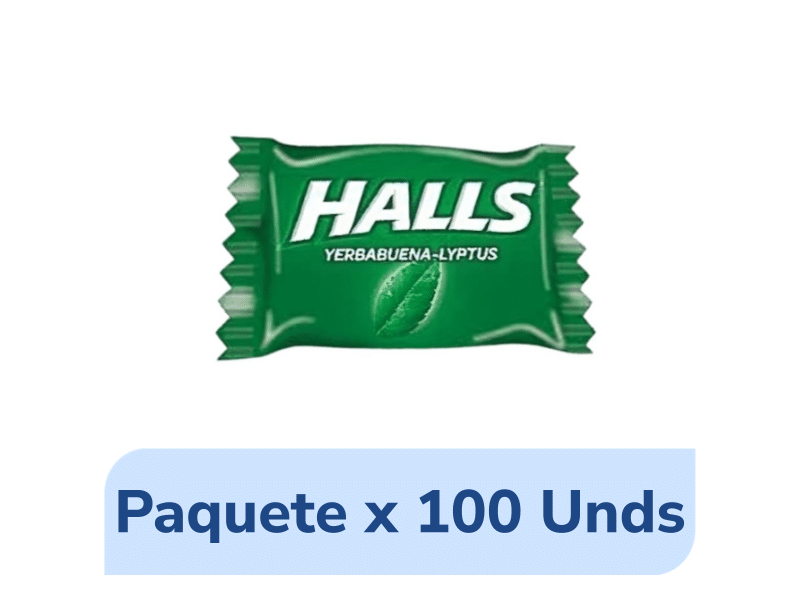 Menta Halls Pepa Yerbabuena Bolsa x 100 Unds