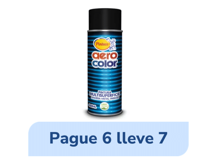 Pague 6 lleve 7 Laca Amarillo Brillante Aerocolor x 300 ml