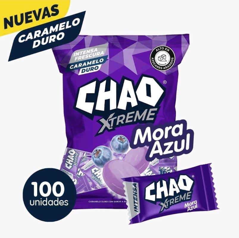 Menta Chao Xtreme Mora Azul Linea x 24 Unds