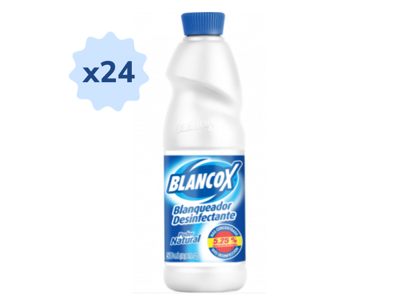 Blaqueador Blancox Poder Natural Botella x 500 ml x 24 Unds