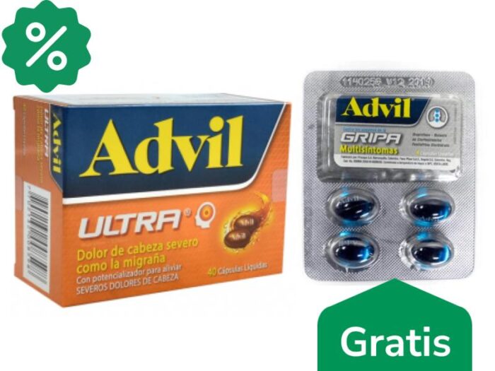 Advil Ultra x 40 Tabletas Gratis Advil Max x 4 Tabletas