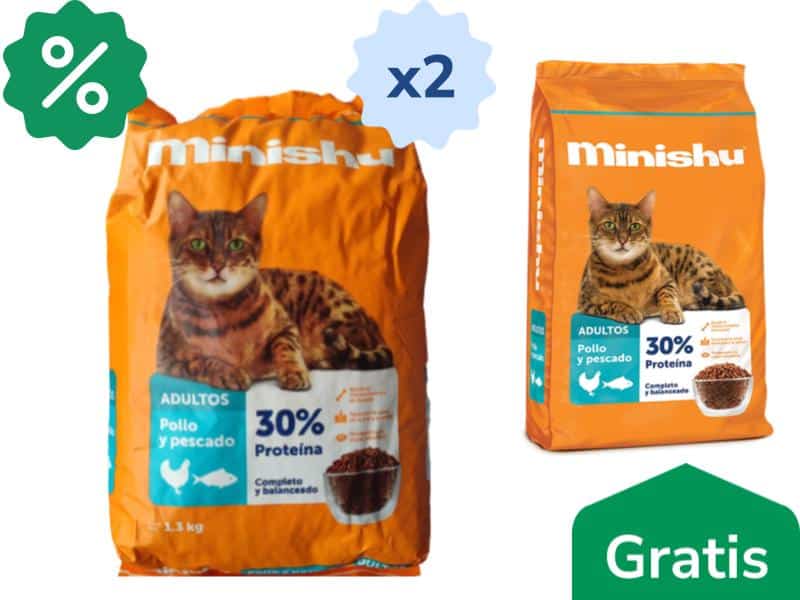 Concentrado Minishu Bolsa x 1.3 Kg x 2 Unds Gratis Minishu x 500 gr