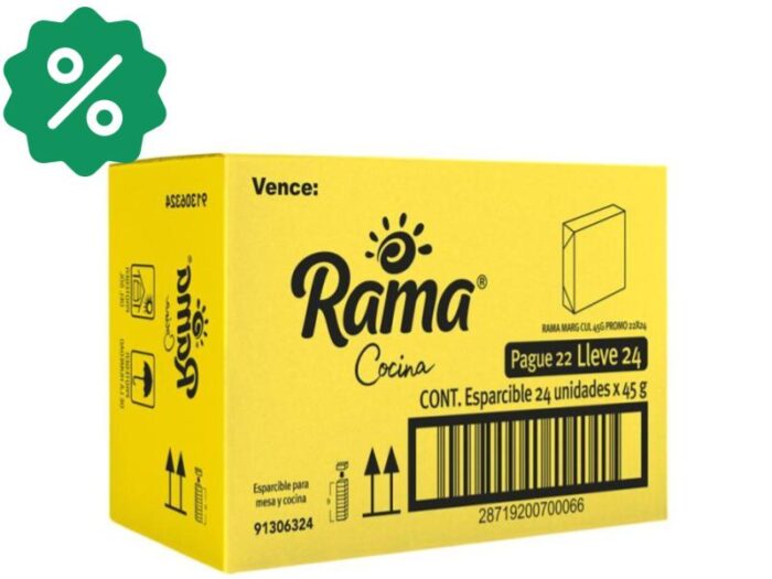 Pague 22 Lleve 24 Mantequilla Rama Esparcible Con Sal Tarro x 45 gr