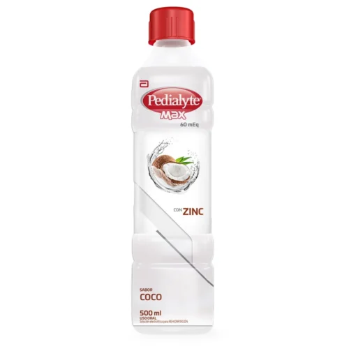 Pedialyte Max 60 mEq con Zinc Coco Botella x 500 ml
