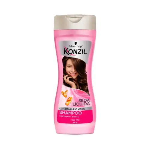 Shampoo Seda Líquida Konzil con Vita12 Tarro x 340 ml